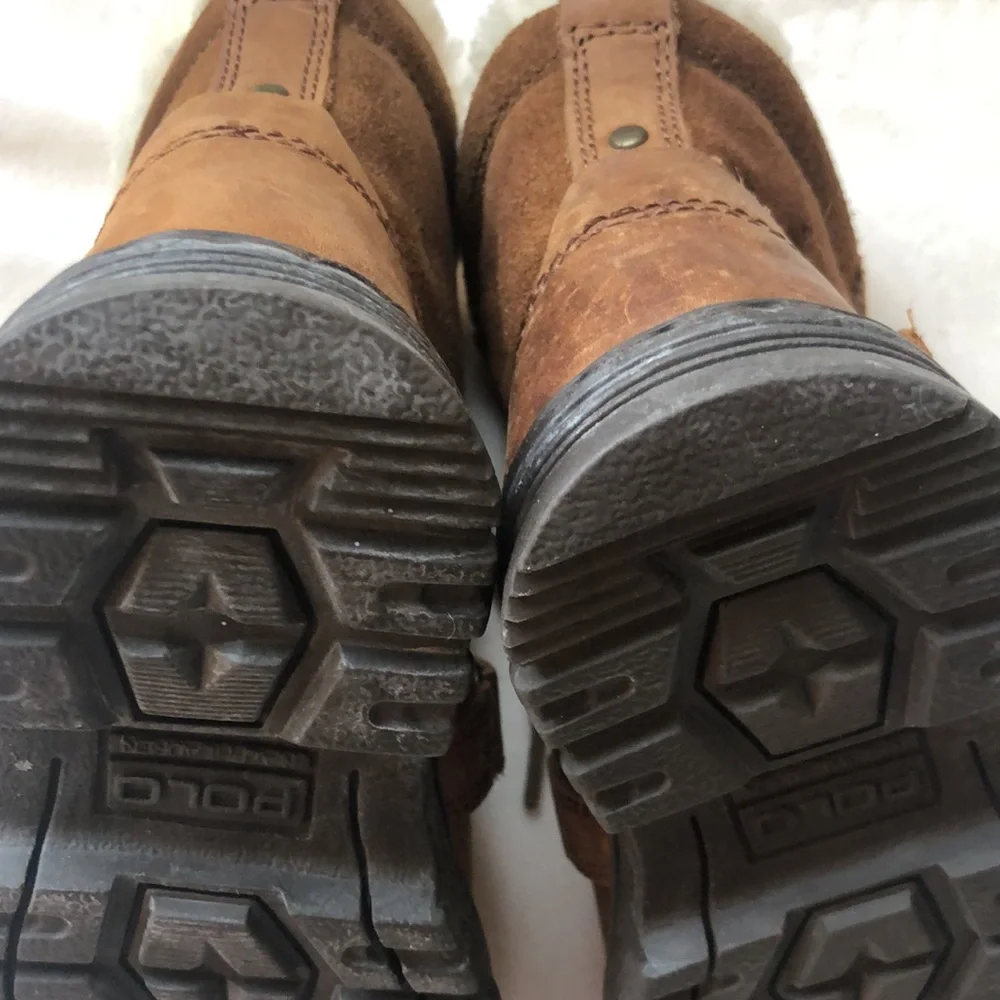 Polo by Ralph Lauren Leather Shearling Boot Size 9